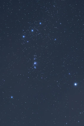 Illustration of the Virgo constellation shining brightly in a clear night sky.