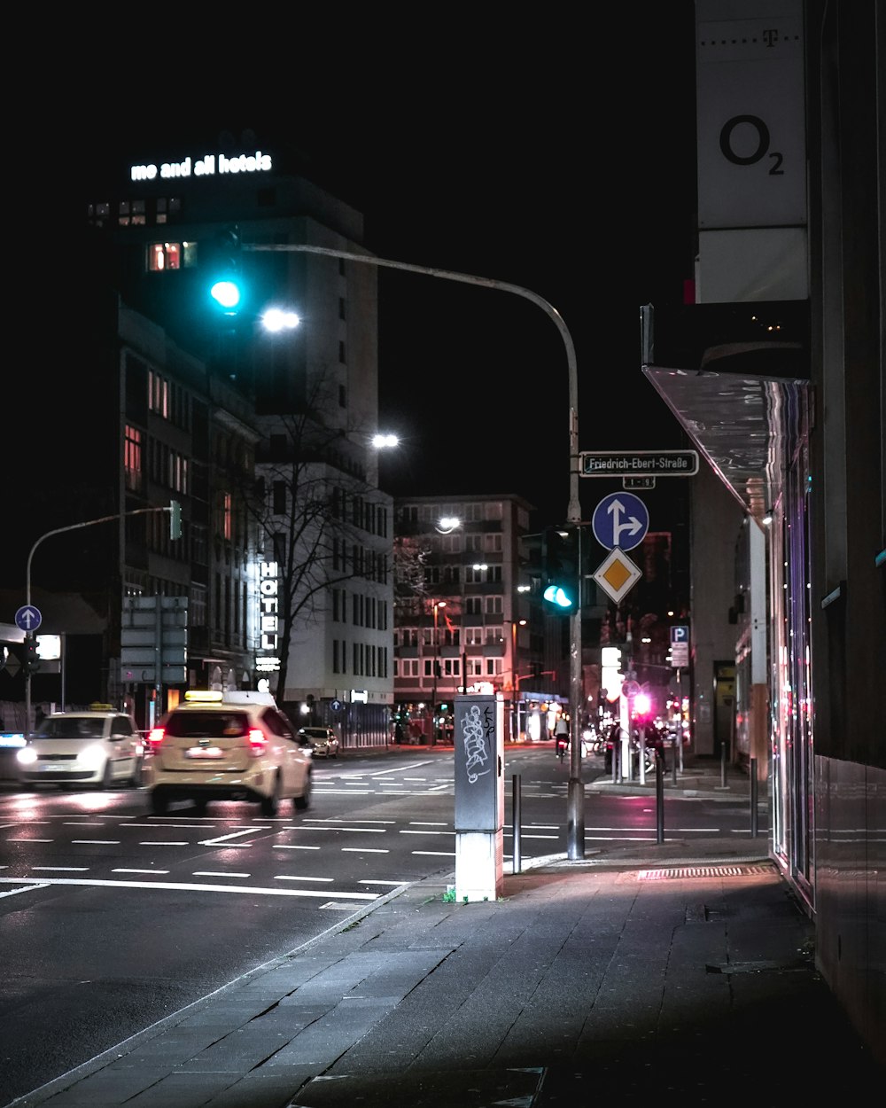 cars on road during night time