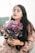 woman holding bouquet of flowers