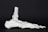 A detailed anatomical model of a human foot skeleton positioned on a dark background, displaying all the bones accurately.