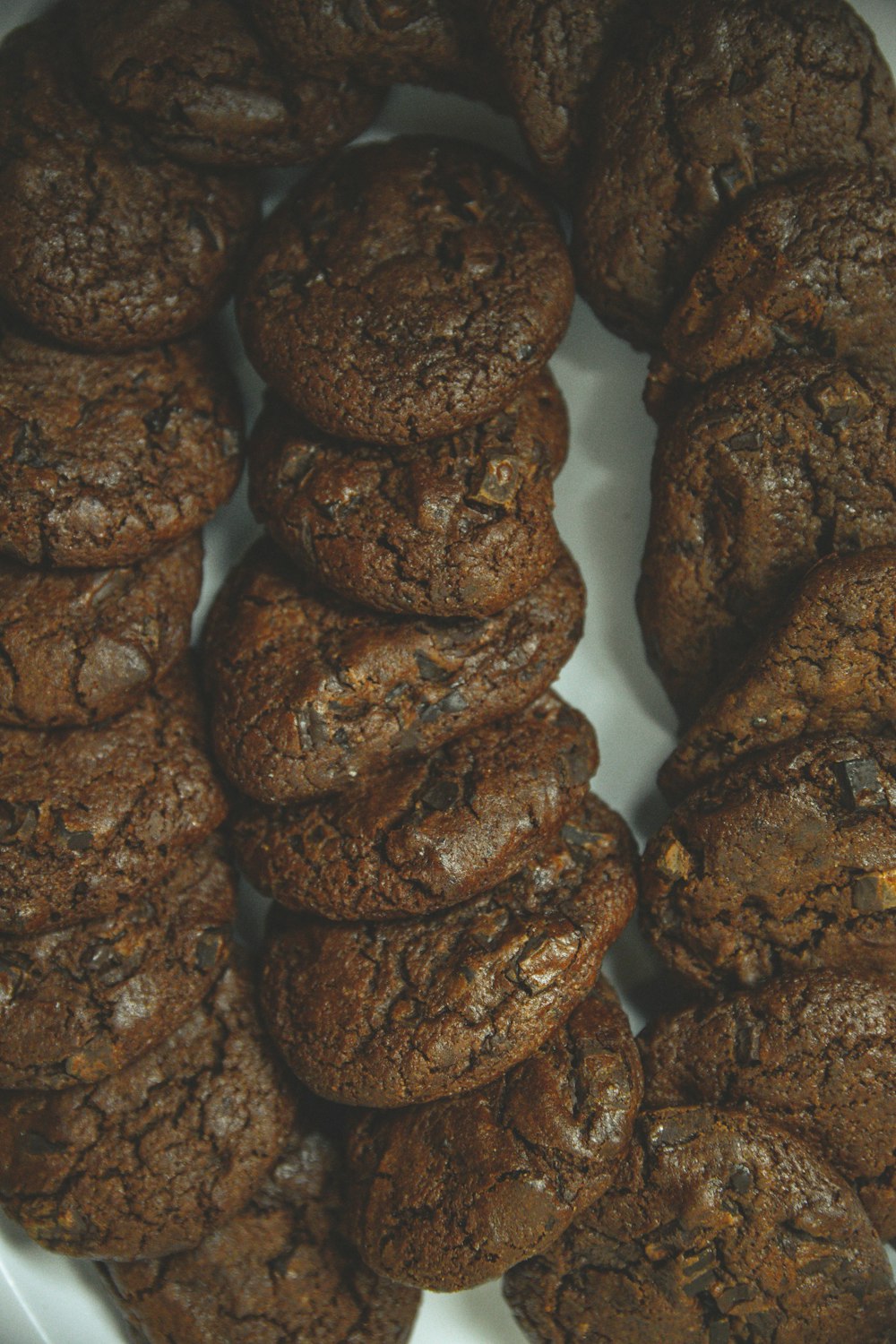 brown cookies on white ceramic plate