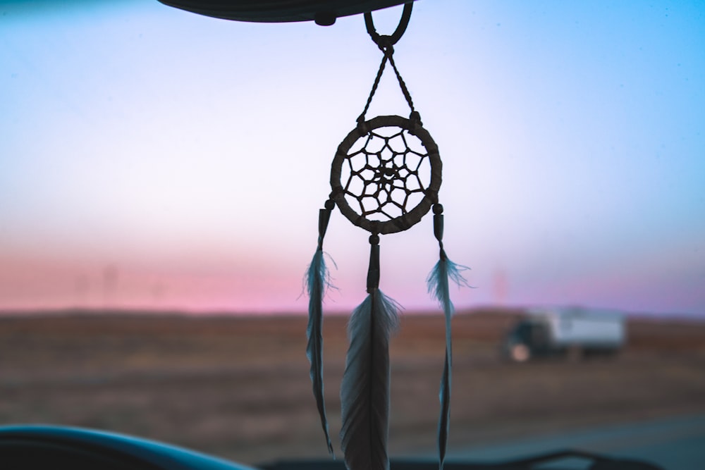 white and black dream catcher