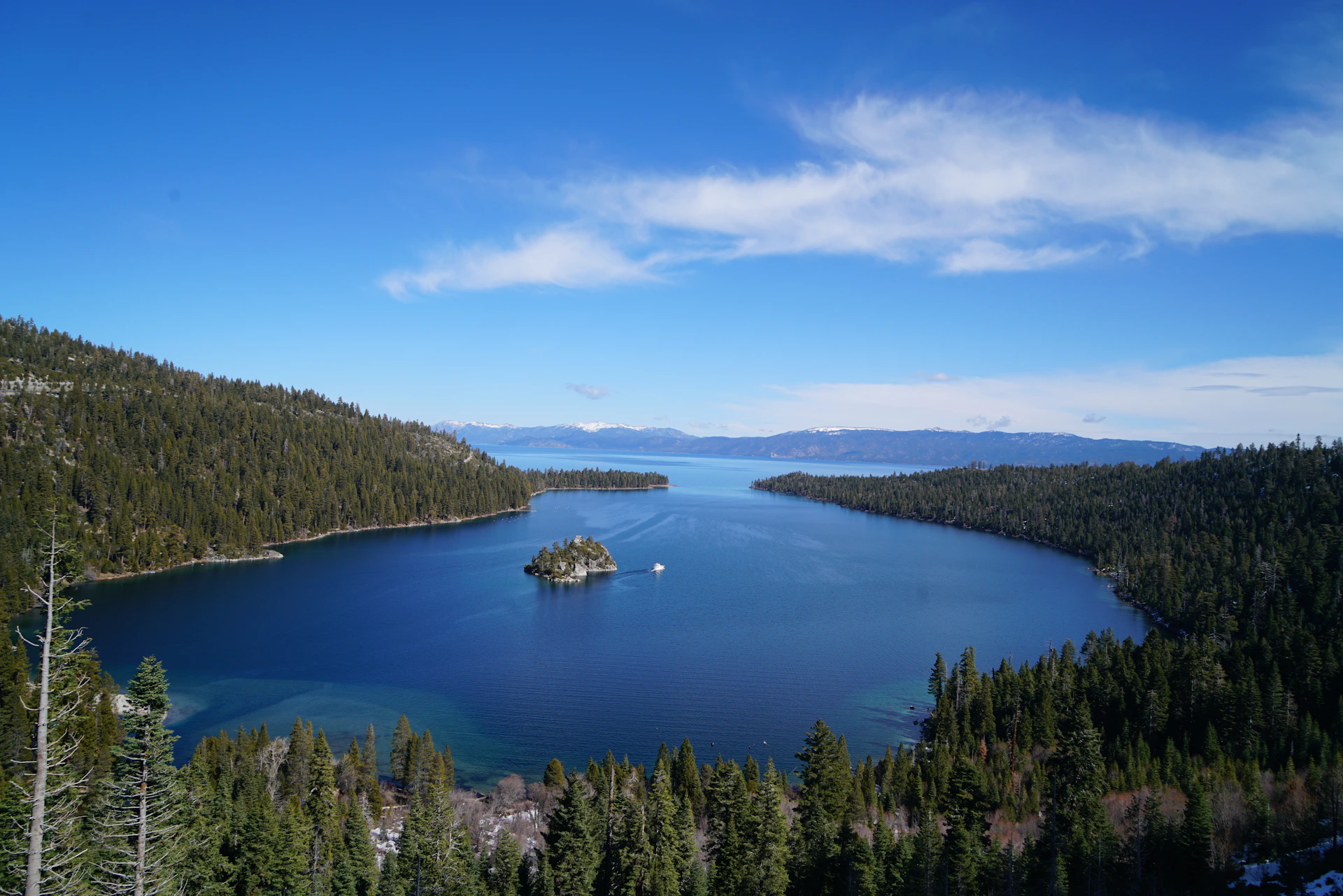 green trees near blue lake under blue sky during daytime