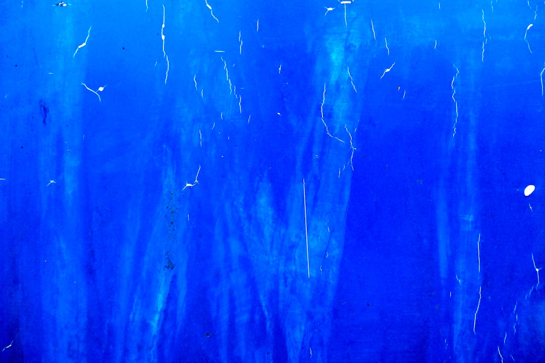 blue and white abstract painting