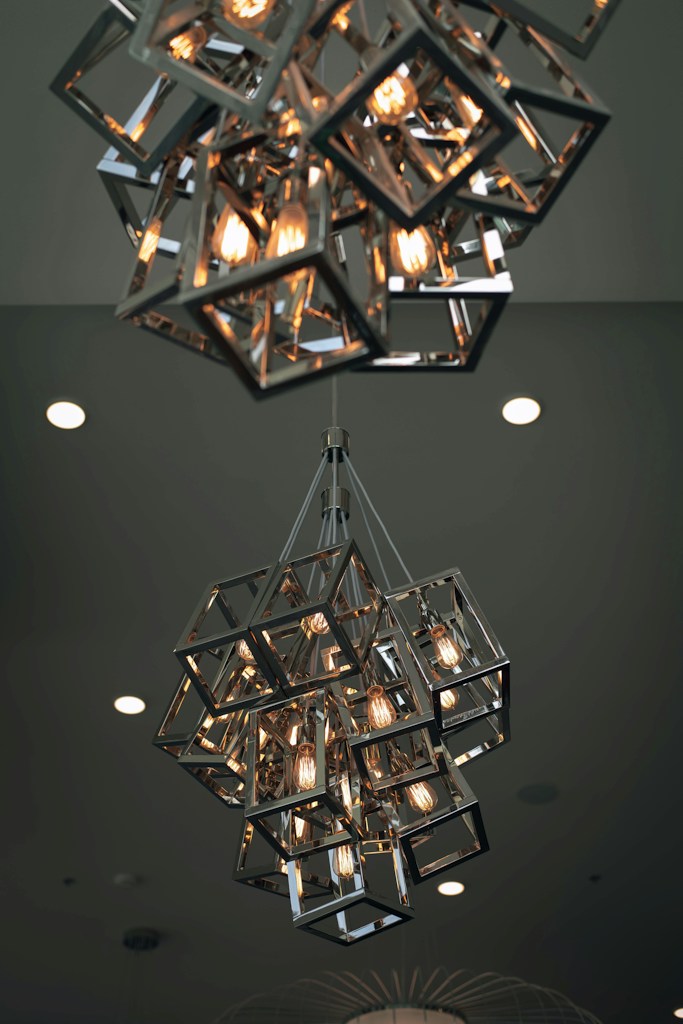 Glass Orb Chandelier