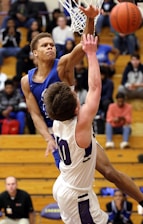 A basketball player in action during a game.