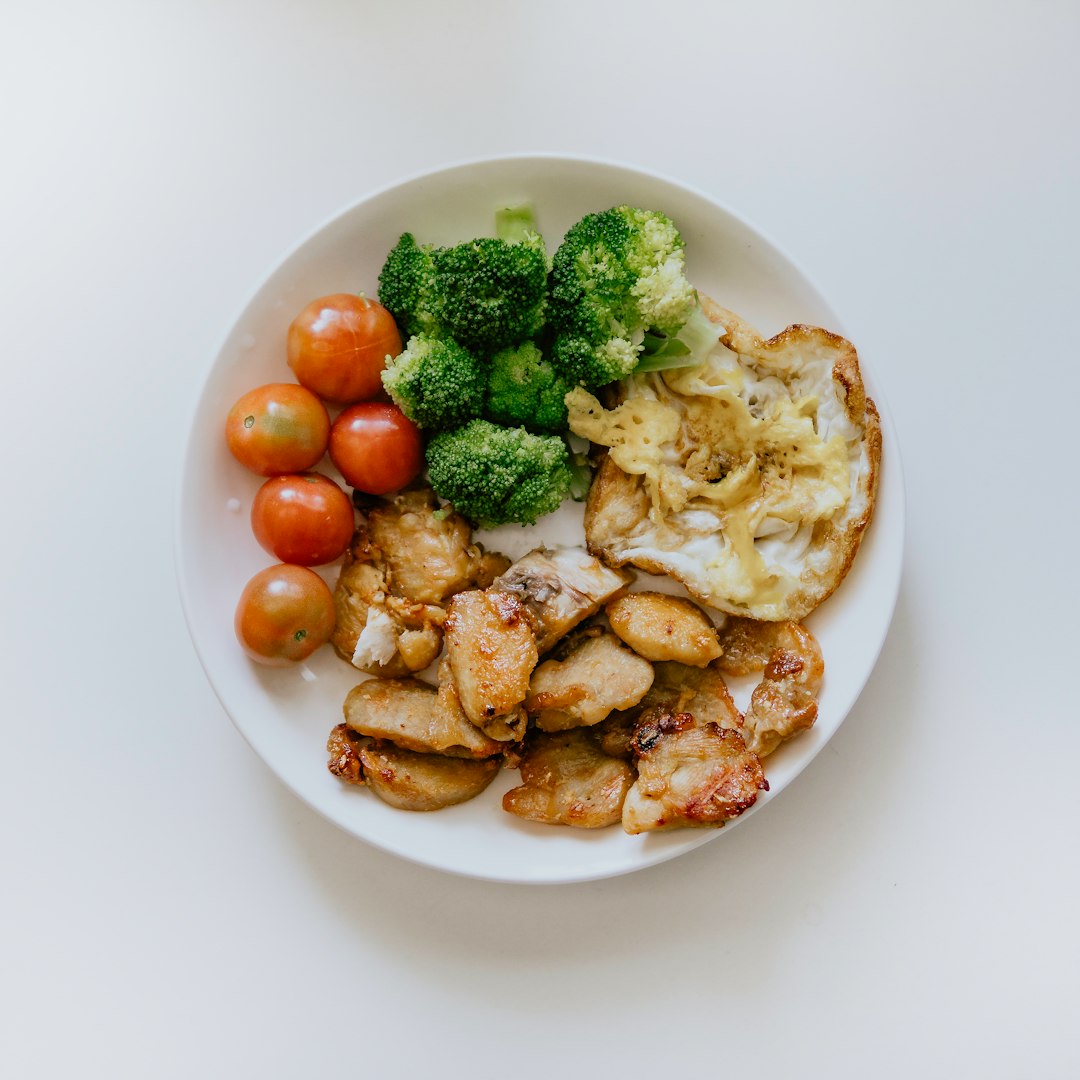 cooked food on white ceramic plate