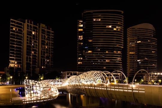 city skyline during night time in Yarra River Australia