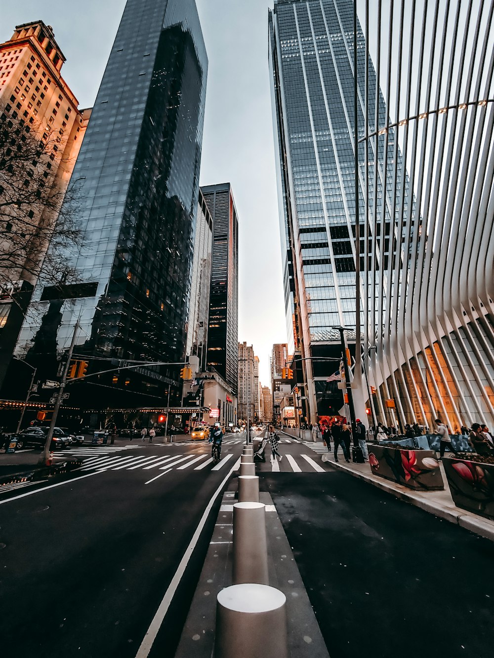 cars on road near high rise buildings during daytime