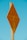 A wooden post supports a diamond-shaped, rusty orange metal sign with the words 'TELEPHONE CABLE' embossed on it. The background is a clear, bright blue sky, creating a vivid contrast with the sign.