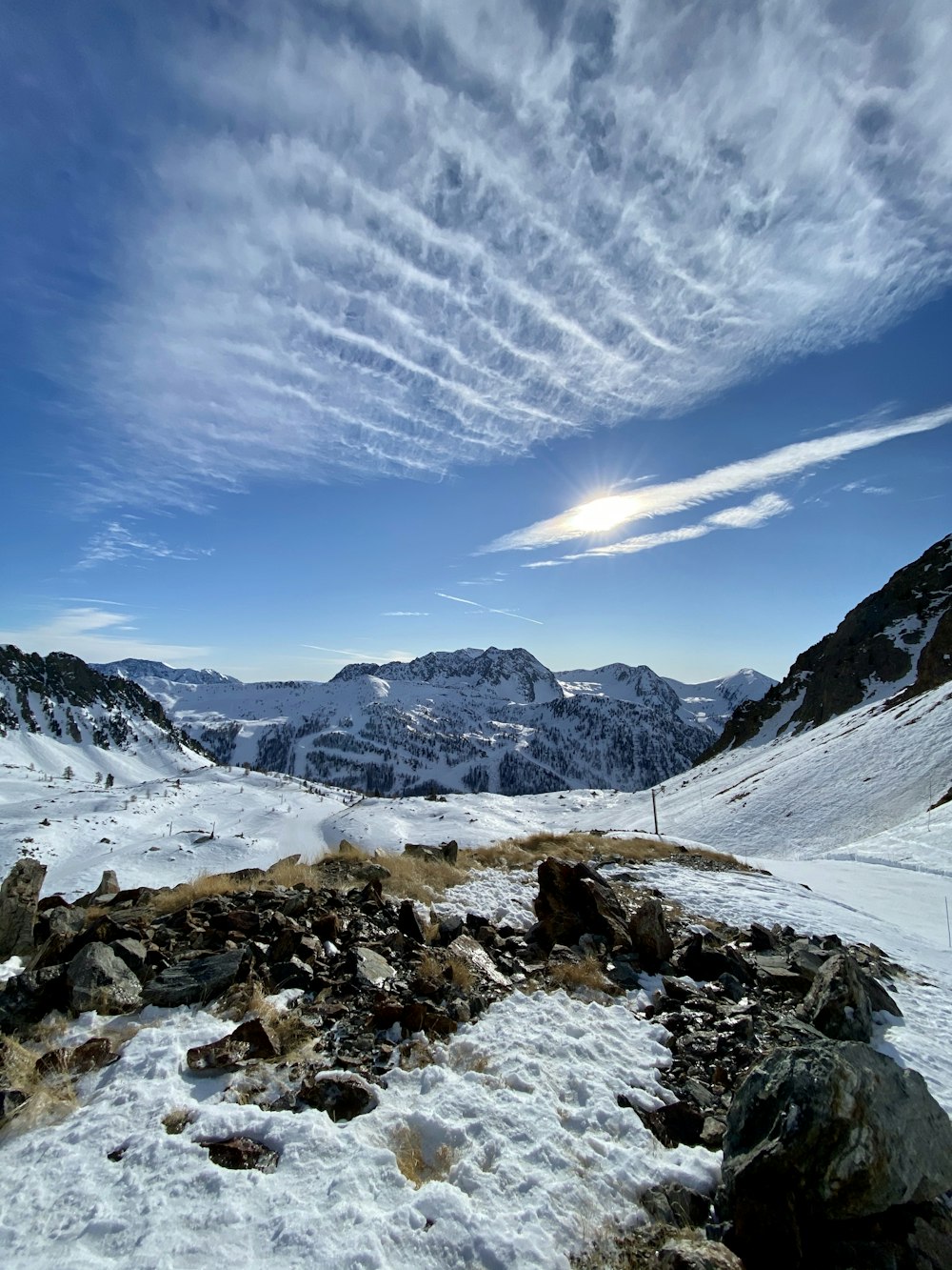 snow covered mountain under blue sky during daytime