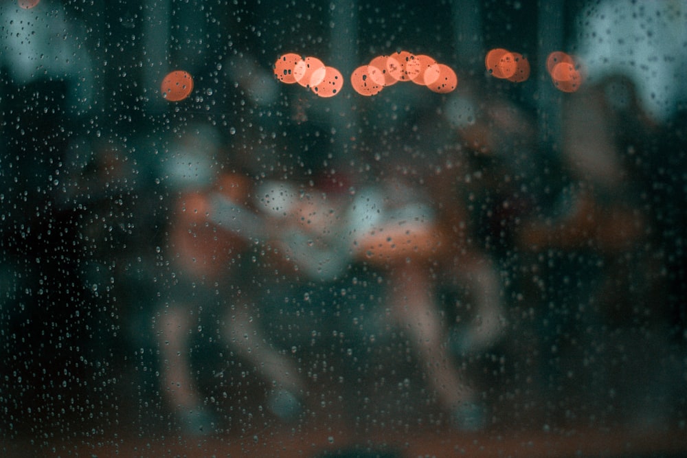 water droplets on glass window