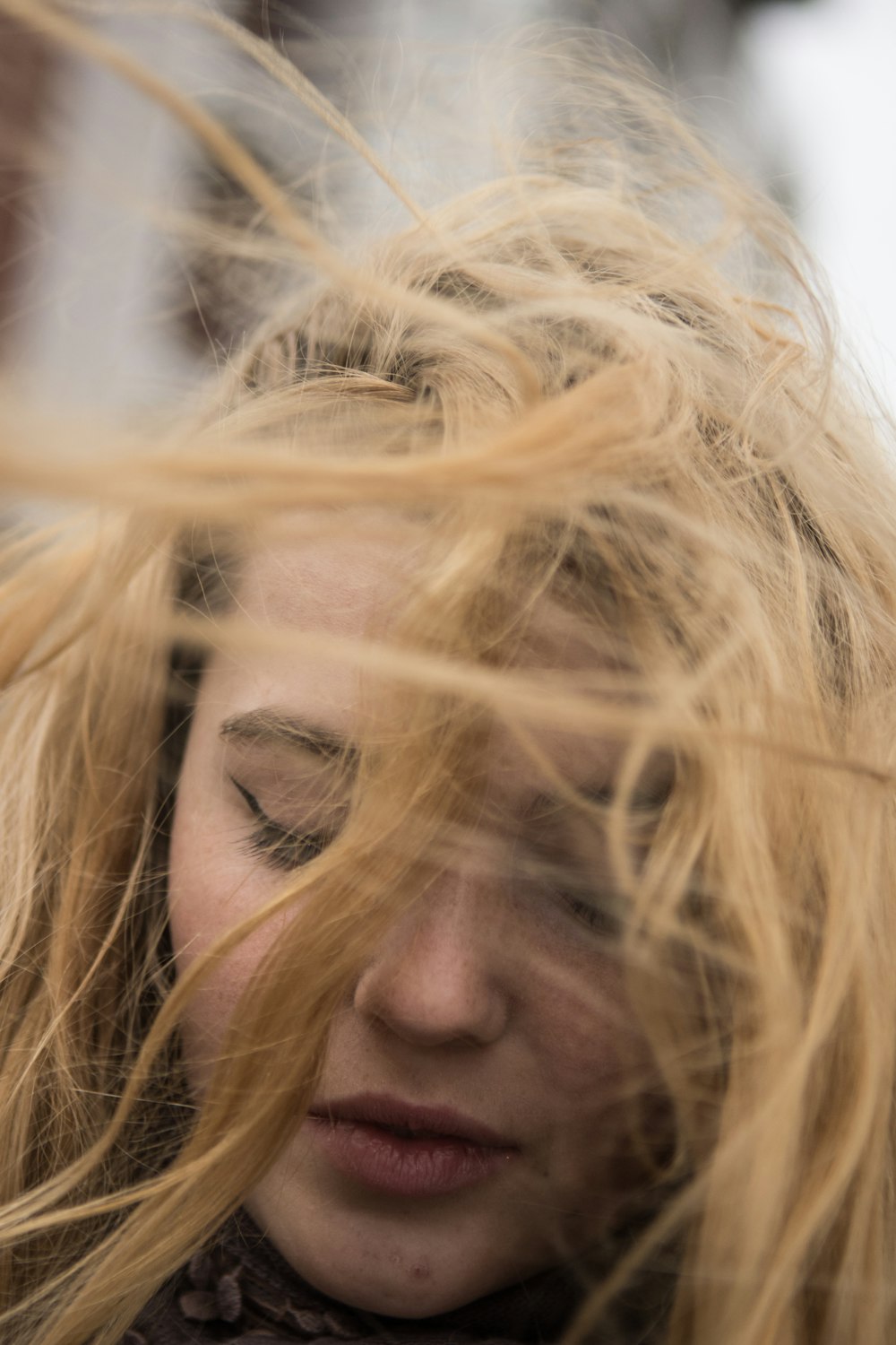 blonde haired woman with blonde hair