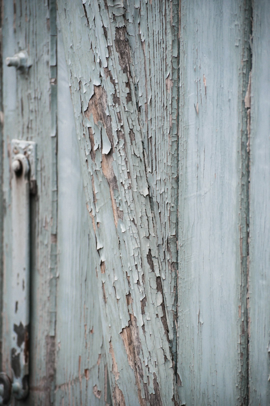 white and blue wooden door