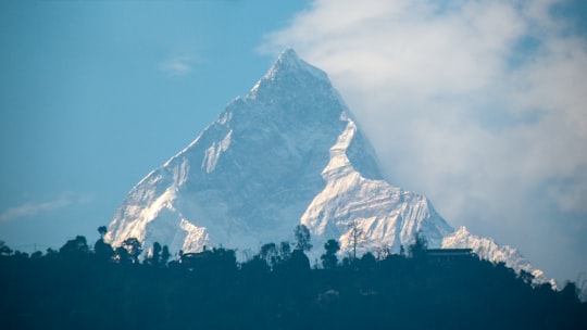 snow covered mountain during daytime in Pokhara Nepal