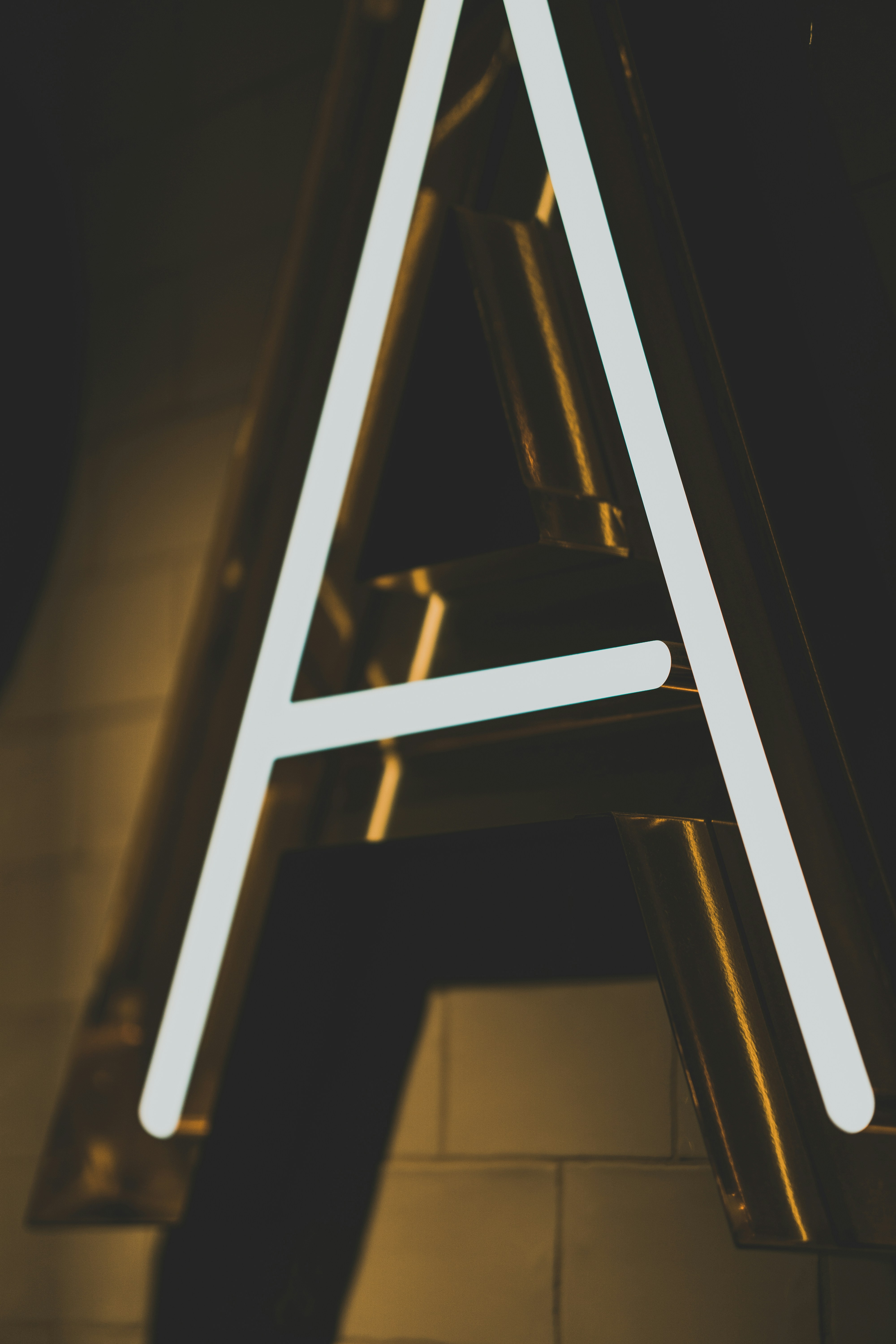 LED formed as the letter A.