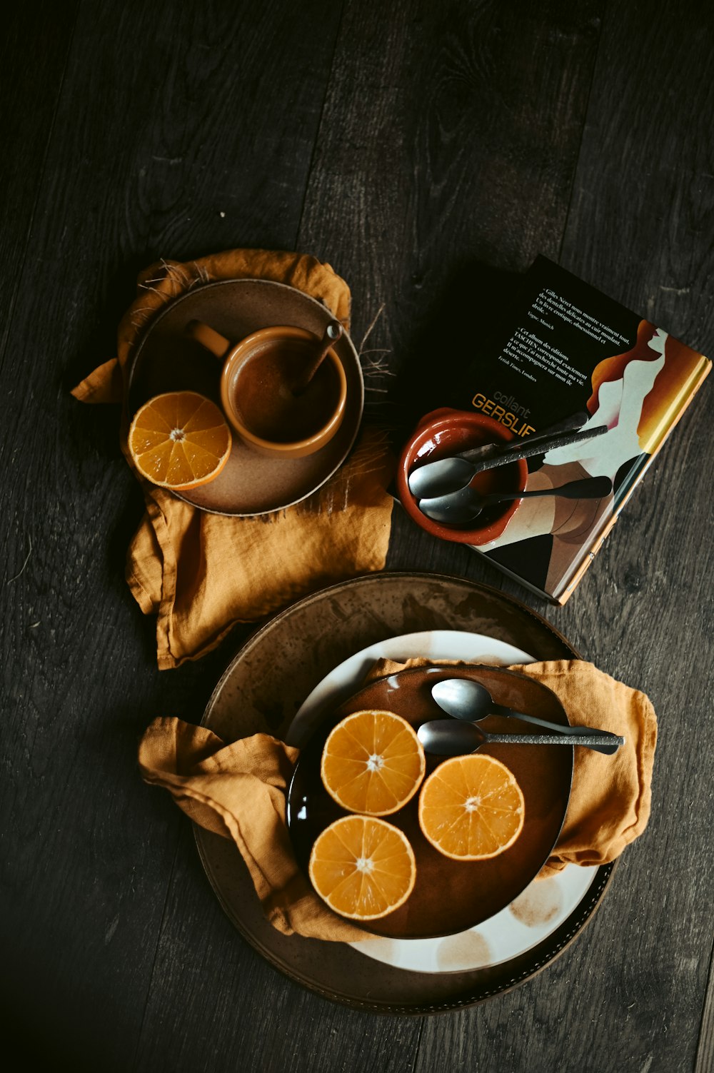 sliced orange fruit on brown round bowl
