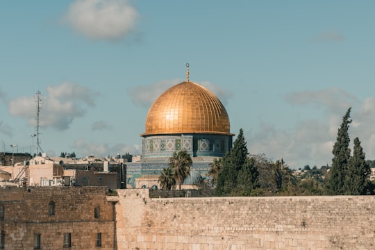brown and beige dome building in Western Wall Israel