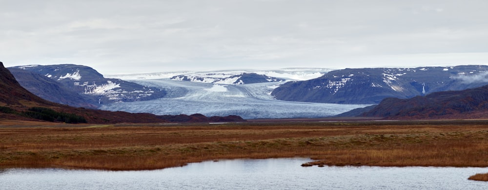 lake near snow covered mountains during daytime