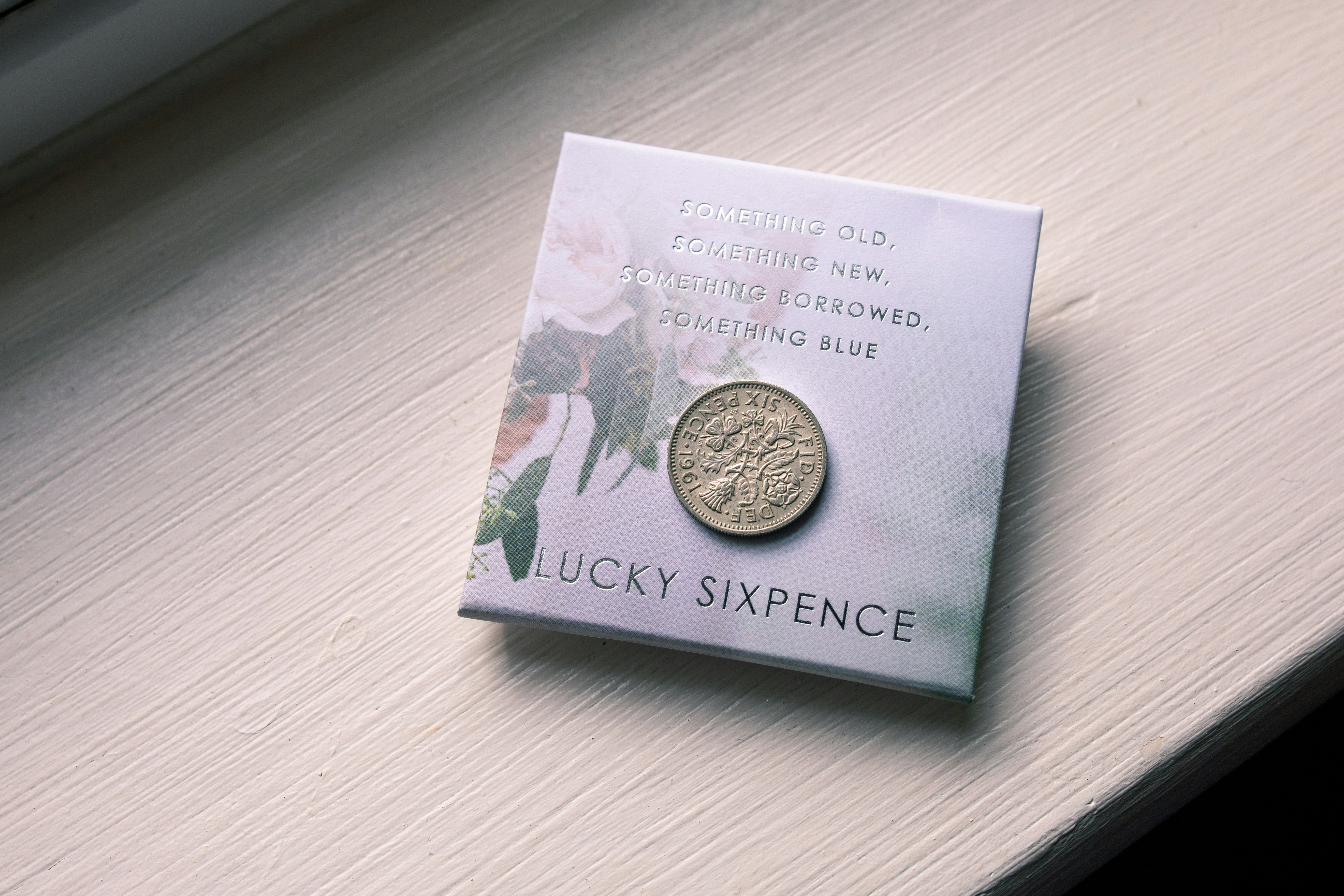 Another accessory from a recent wedding. A lucky Sixpence for the bride to wear in her shoe ;) 