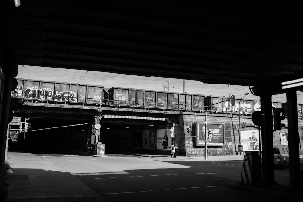 grayscale photo of a building