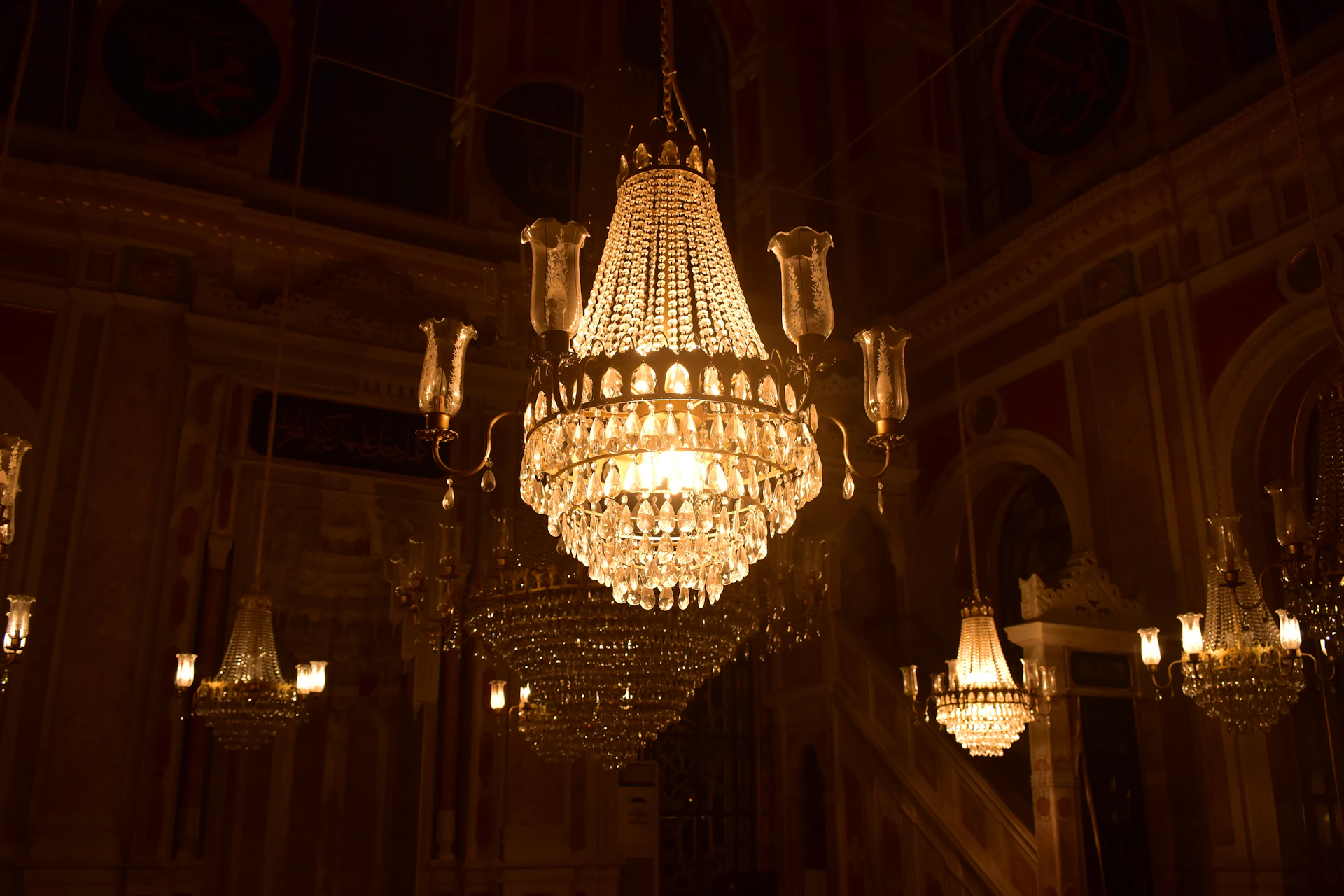 brown and white pendant lamp