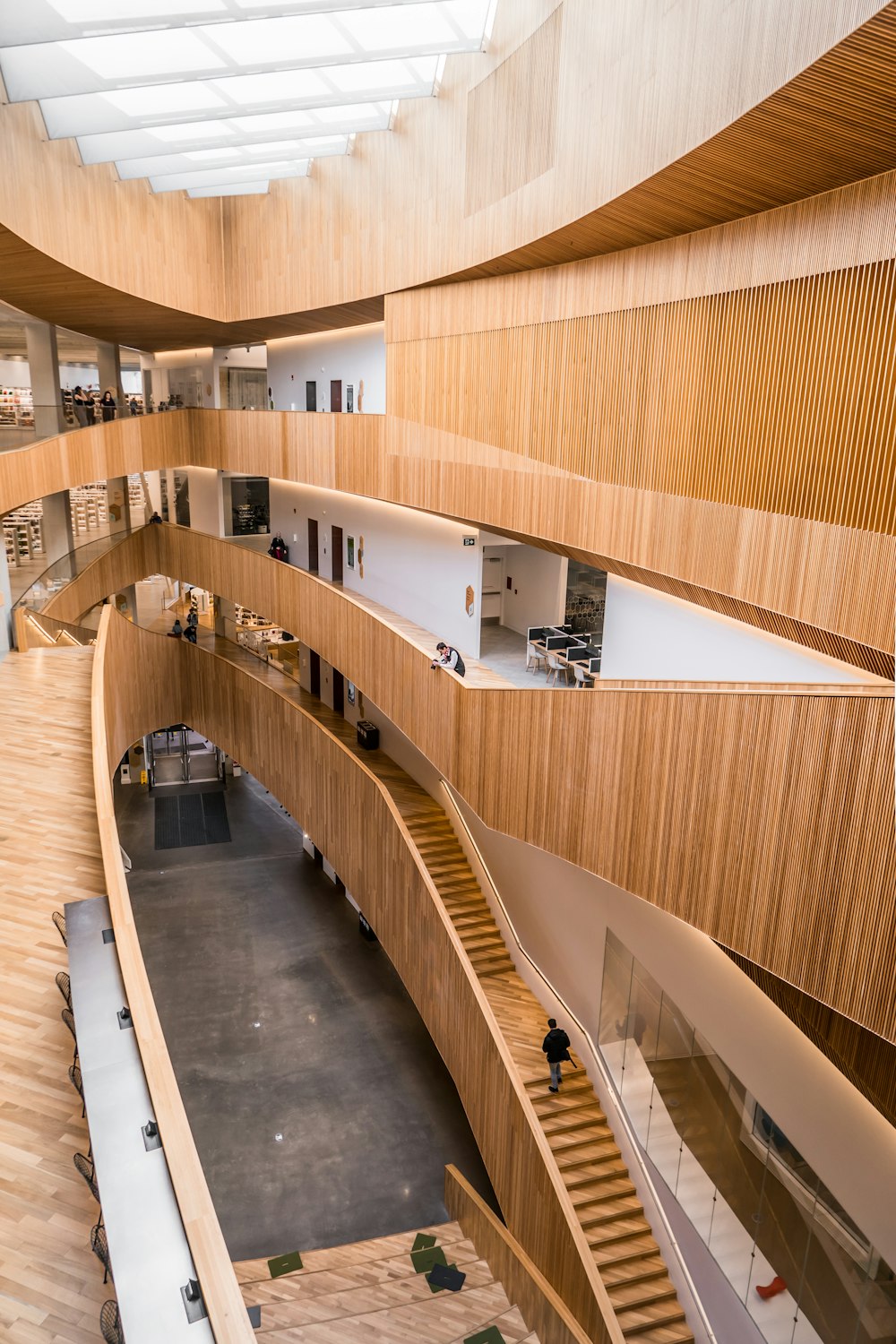 brown and white building interior