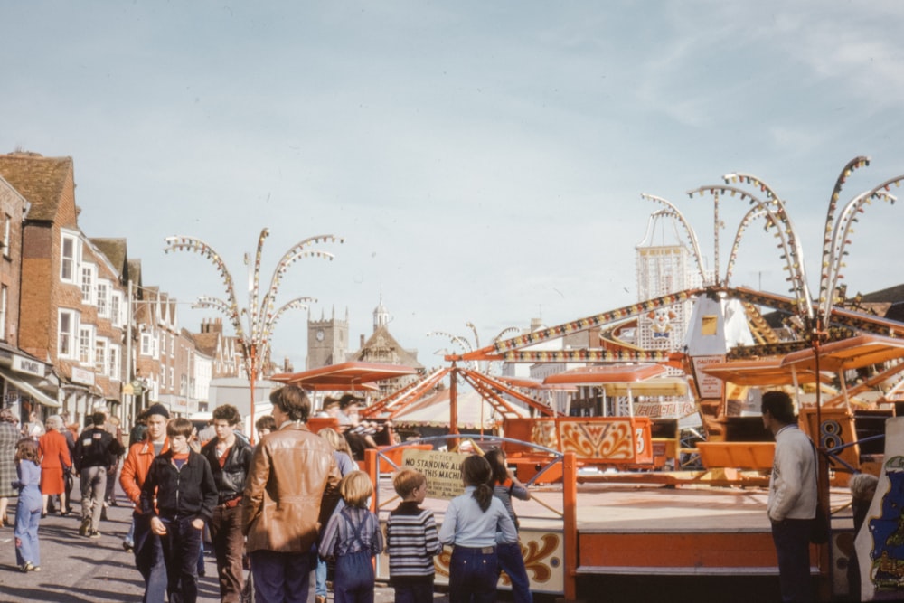 people standing on a restaurant during daytime