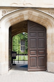 Welcoming entrance to the family suite with a view of the courtyard.