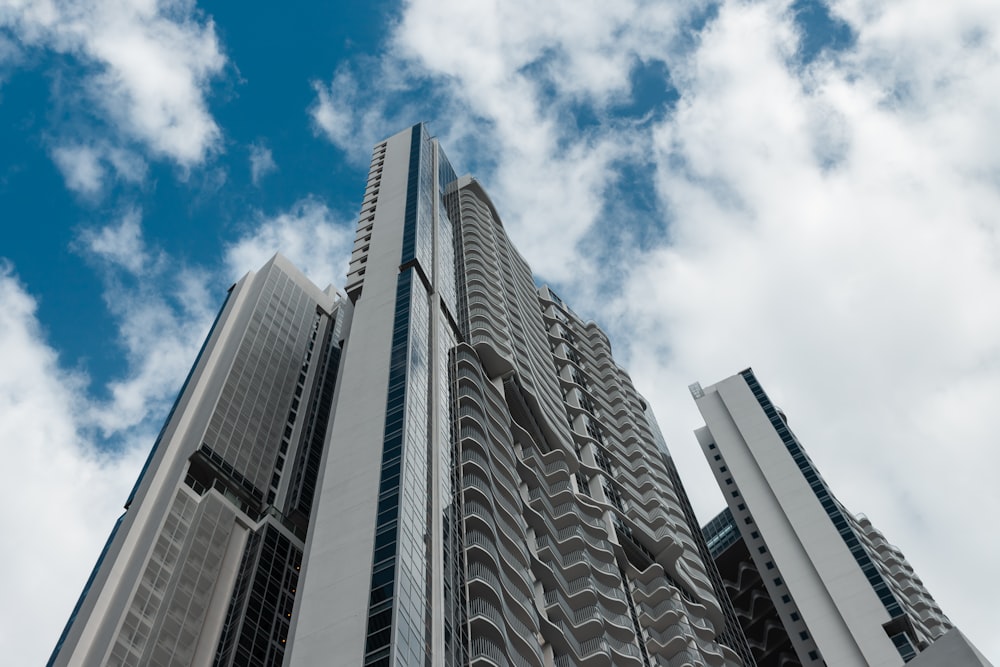 low angle photography of high rise building