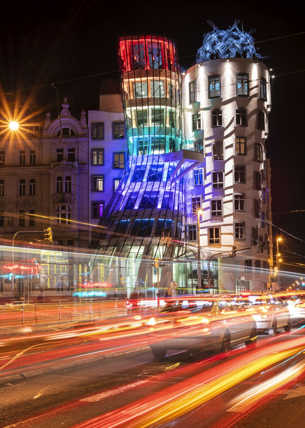 time lapse photography of cars on road during night time