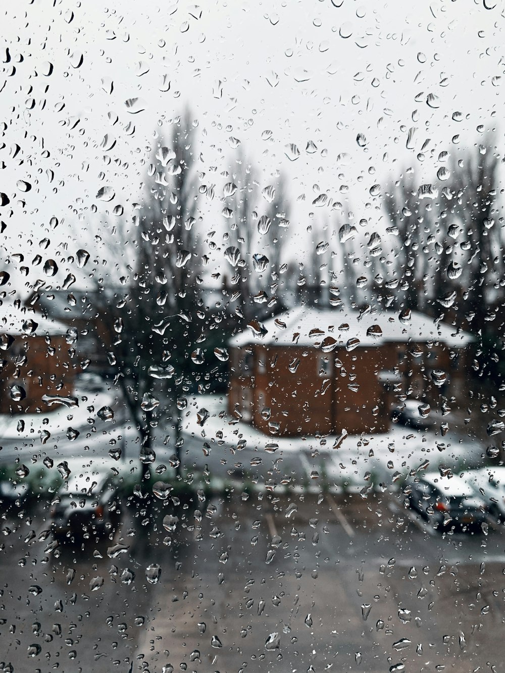 water droplets on glass window