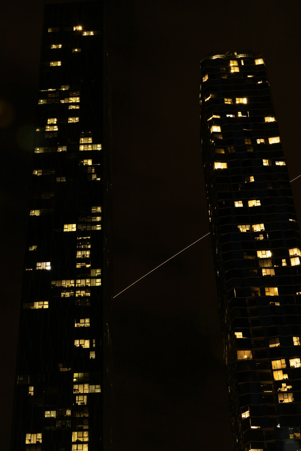 high rise building during night time