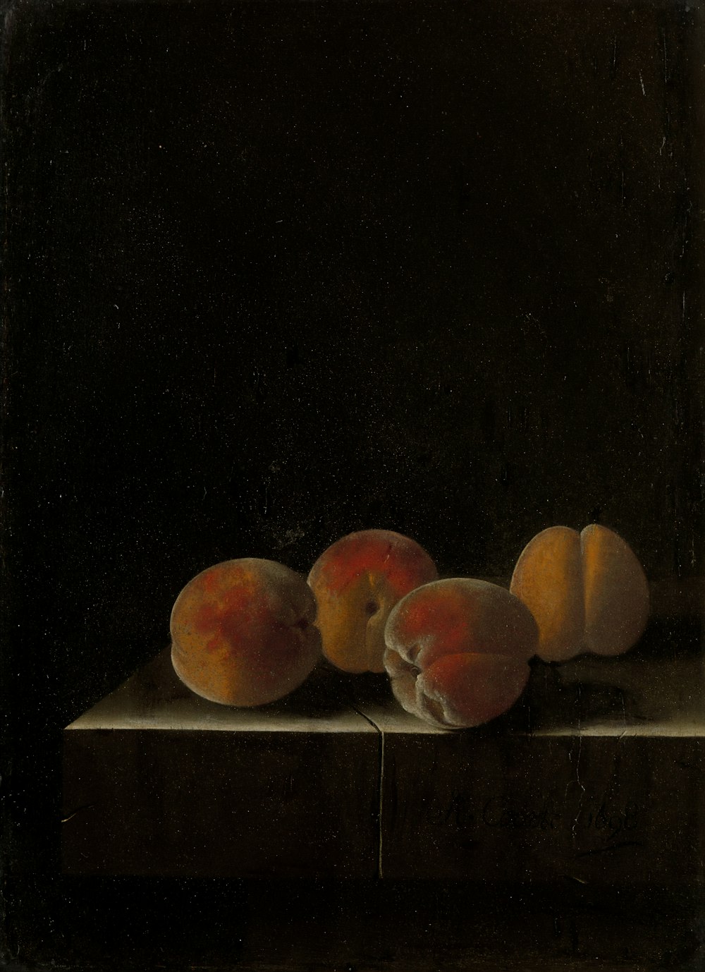 흰색 나무 테이블에 오렌지 과일