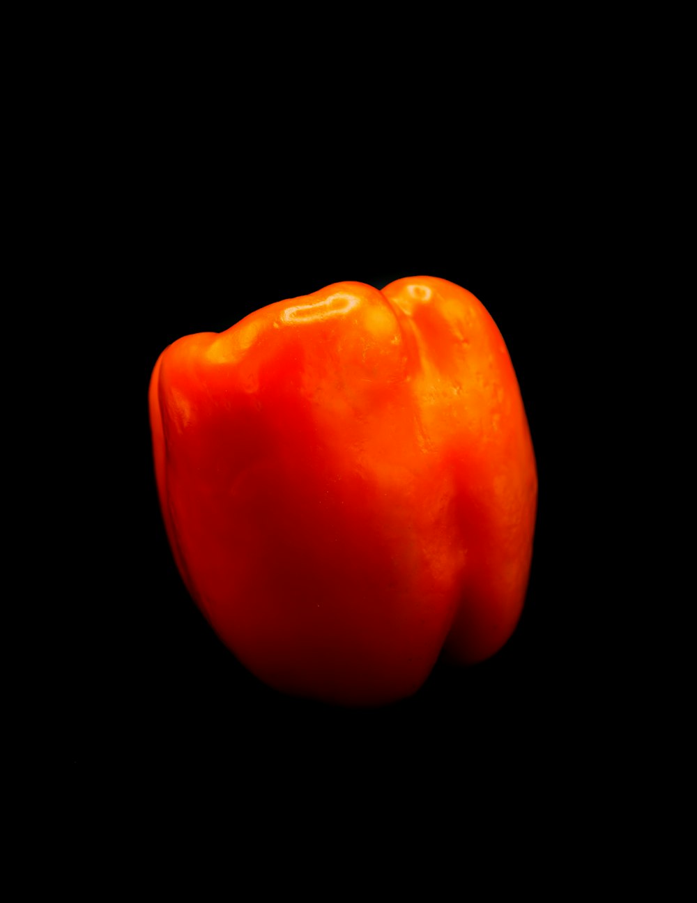 red bell pepper on white background