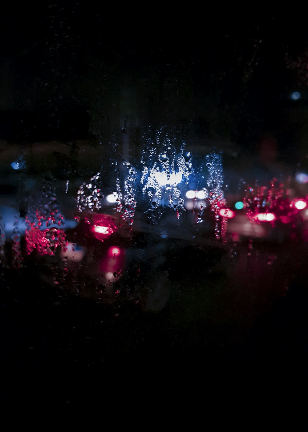 water droplets on glass window