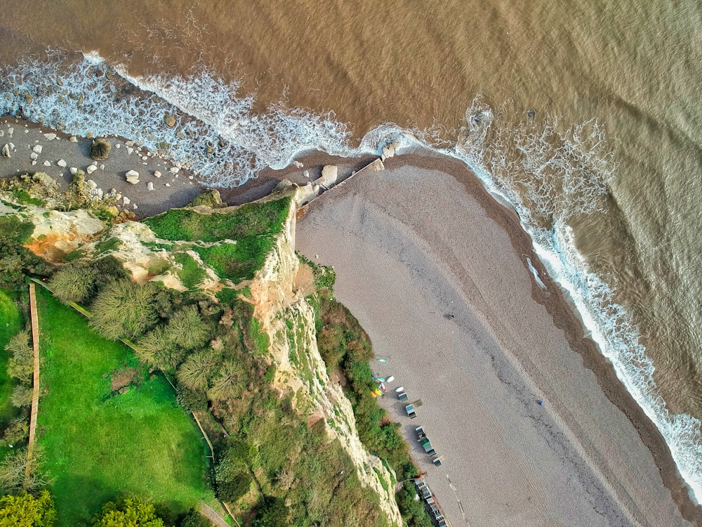 aerial view of beach during daytime