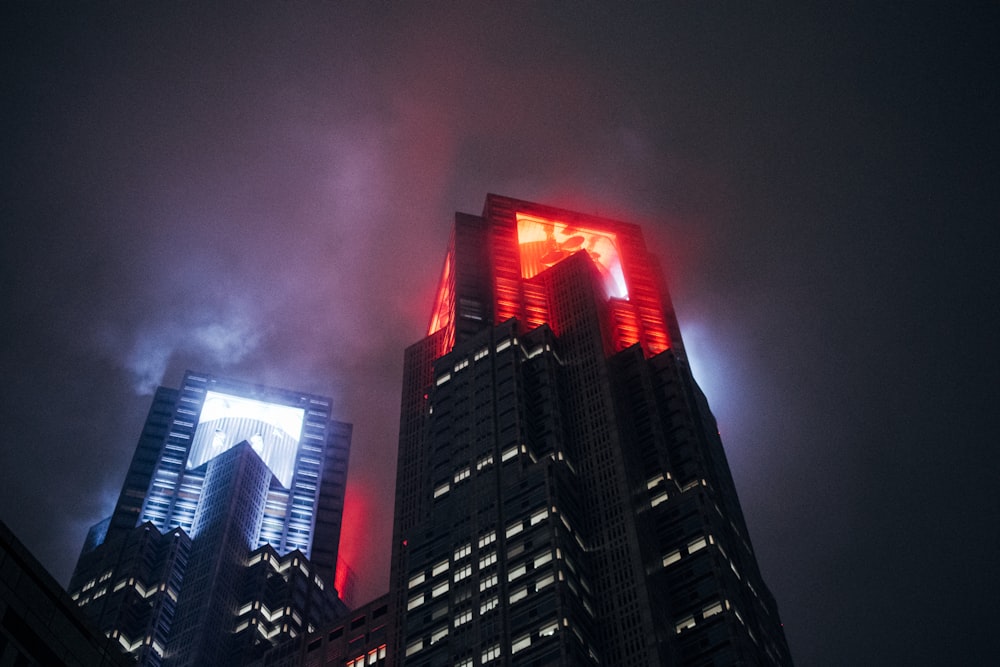 low angle photography of high rise building