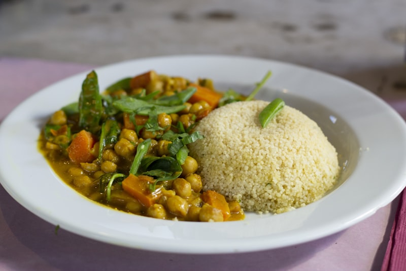 Chickpea and couscous vegan curry - LX Factory, Lisbon, Portugal from unsplash}