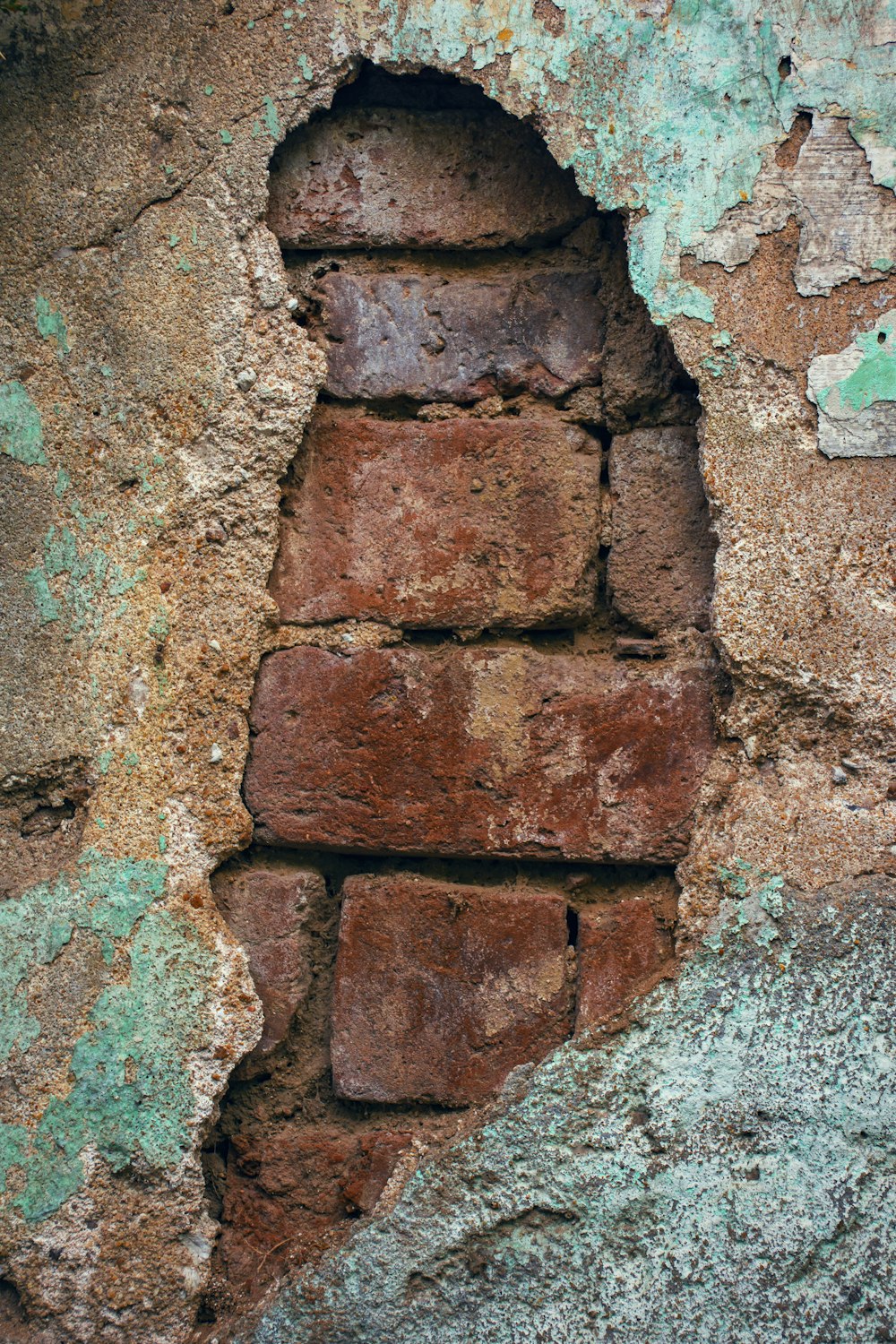 brown and gray brick wall