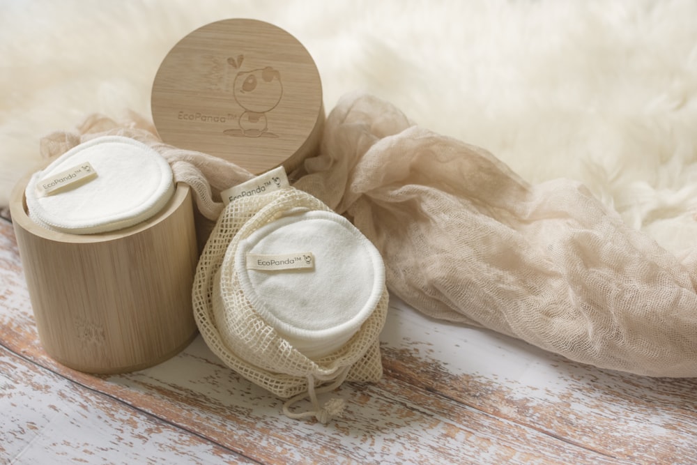 brown wooden round container on brown wooden table