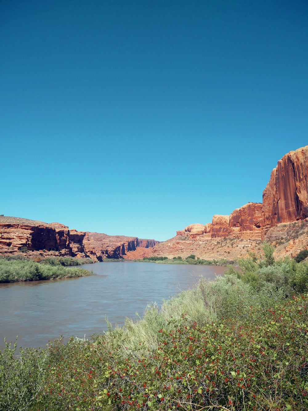 brown rocky mountain beside body of water during daytime