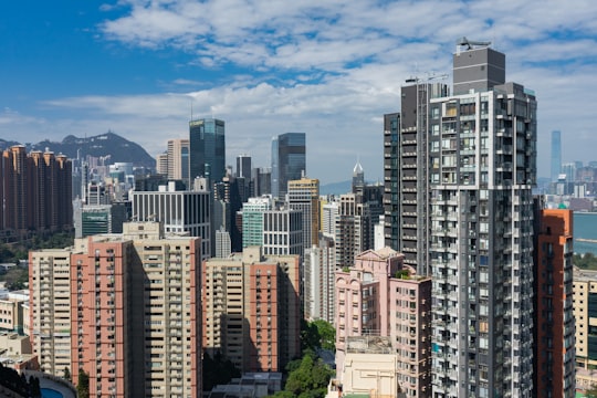 city buildings under blue sky during daytime in Tai Hang Hong Kong