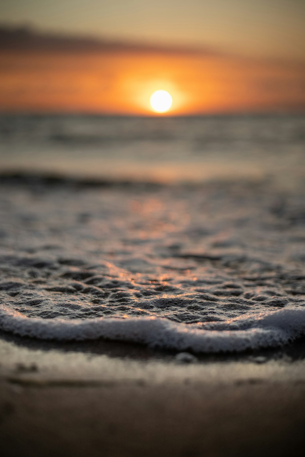 sabbia marrone sulla spiaggia durante il tramonto