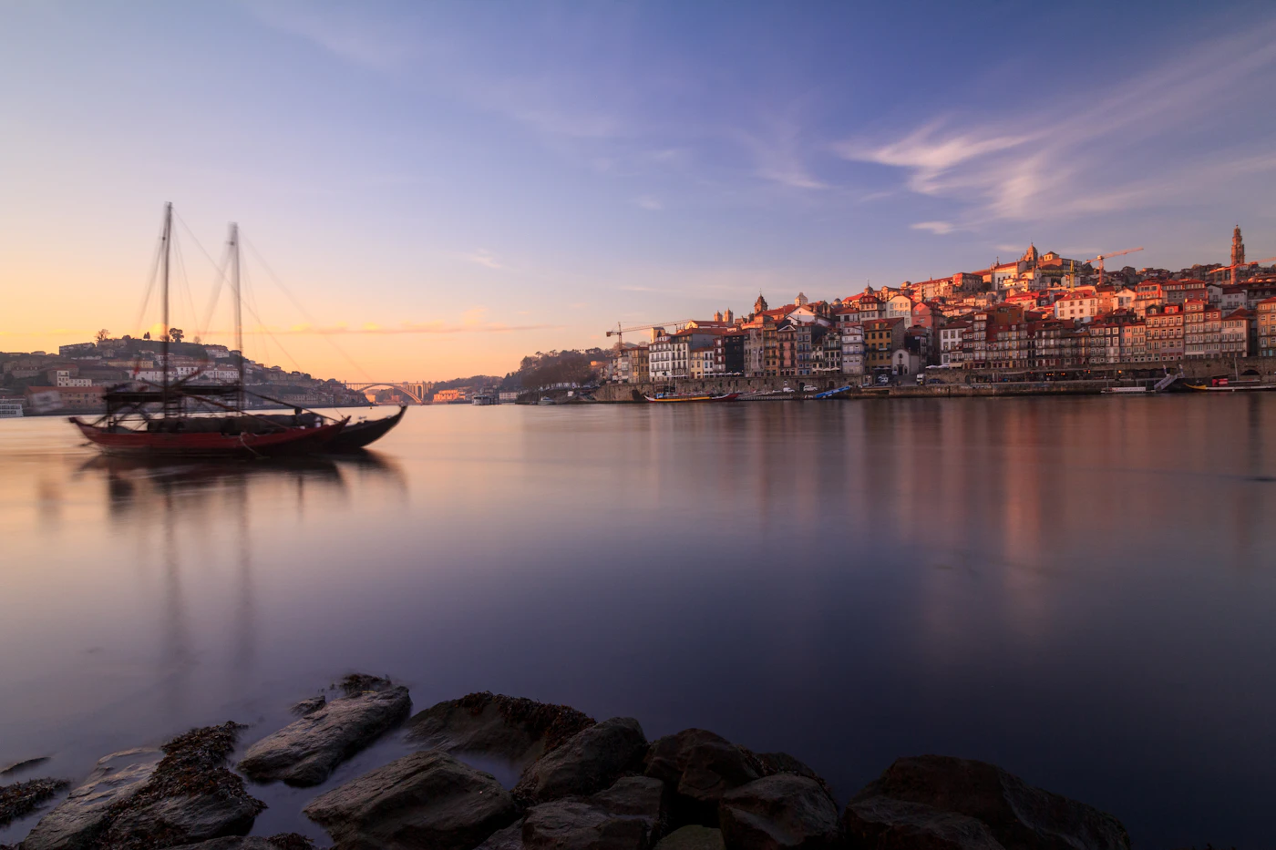 Porto at sunset from the river