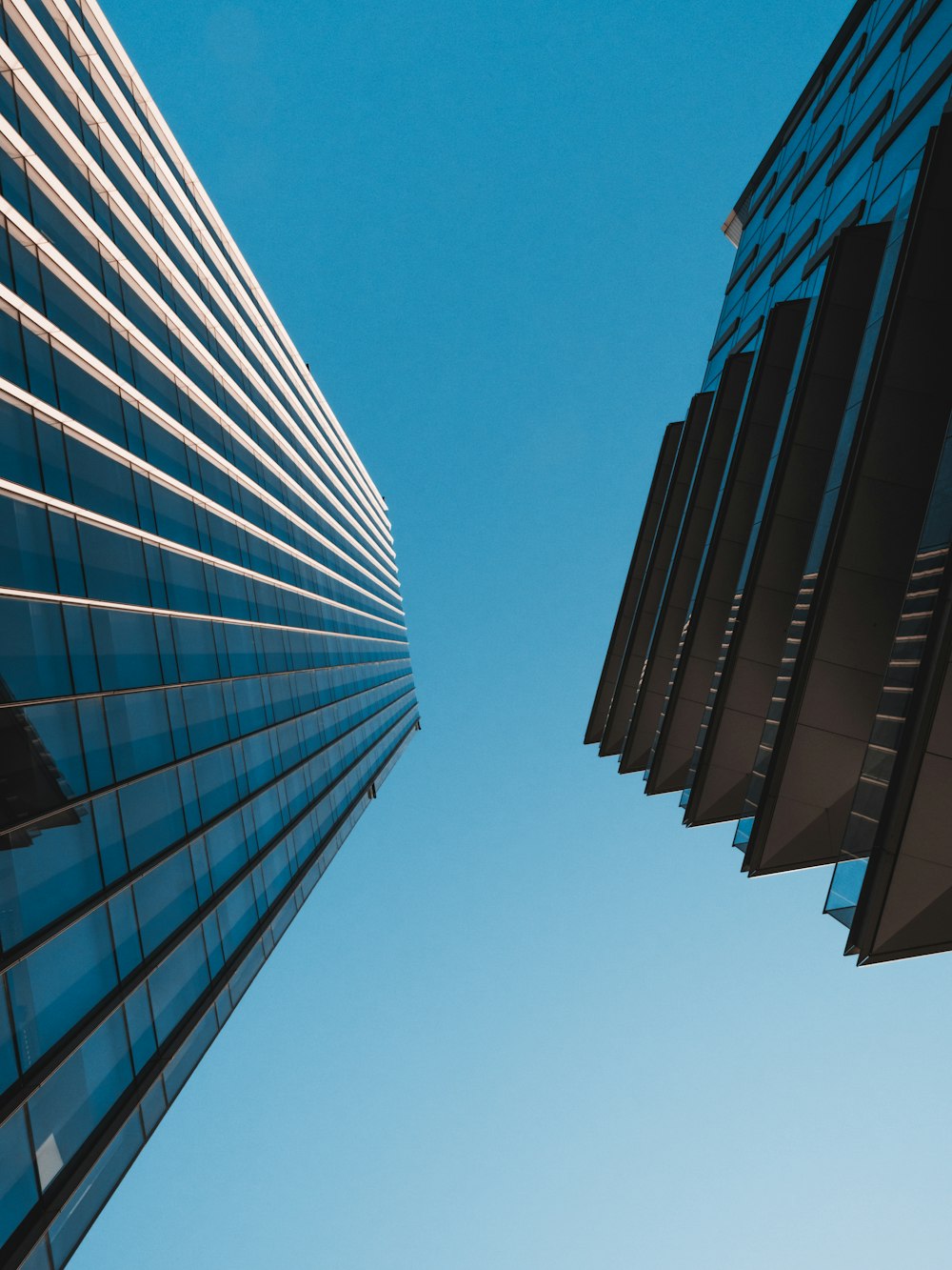 blue and black high rise building