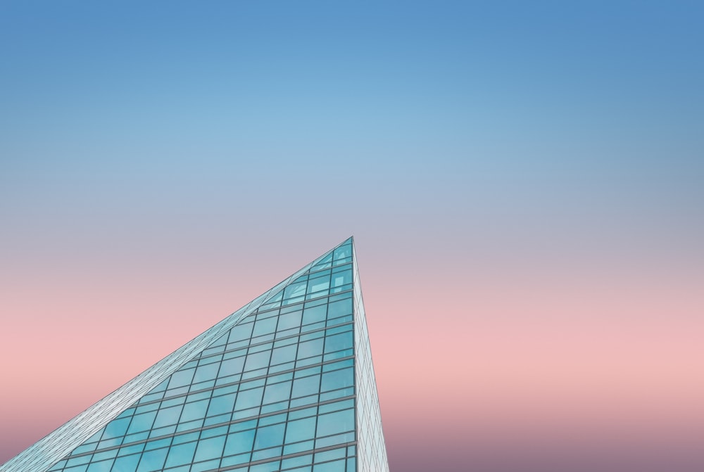 black glass building under blue sky