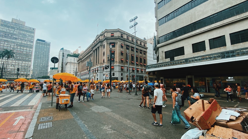 people walking on street near building during daytime