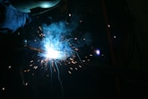 white and blue fireworks display during nighttime