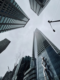 low angle photography of high rise building